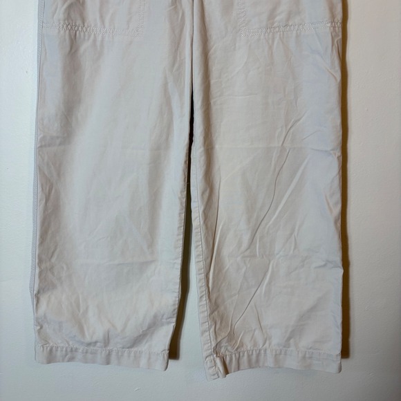 Talbots Heritage Beige Crop Wide Leg‎ Pants Women's Size 6 Casual Comfy - Picture 3 of 9